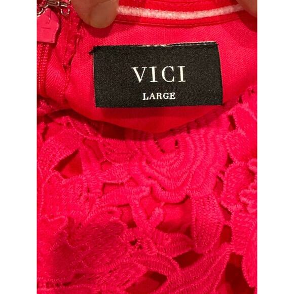 VICI Madelyn Embroidered Floral Strapless MINI Dress -Worn Once- Women's Size L - Picture 10 of 11